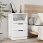 vidaXL Mesita de noche madera contrachapada blanco brillante vidaXL Mesita de noche madera contrachapada blanco brillante
