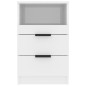 vidaXL Mesita de noche madera contrachapada blanco brillante vidaXL Mesita de noche madera contrachapada blanco brillante