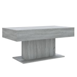 vidaXL Mesa de centro madera contrachapada gris Sonoma 96x50x45 cm