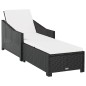 vidaXL Tumbona con cojín ratán sintético blanco crema vidaXL Tumbona con cojín ratán sintético blanco crema