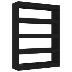vidaXL Estantería/divisor de espacios negro 100x30x135 cm