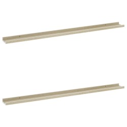 vidaXL Estantes de pared 2 unidades blanco y roble Sonoma 115x9x3 cm
