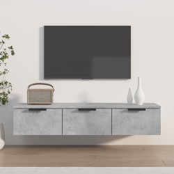 vidaXL Armario de pared madera contrachapada gris hormigón 102x30x20cm