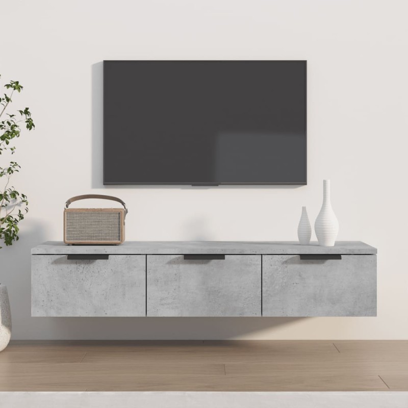 vidaXL Armario de pared madera contrachapada gris hormigón 102x30x20cm vidaXL Armario de pared madera contrachapada gris hormigón 102x30x20cm