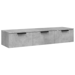 vidaXL Armario de pared madera contrachapada gris hormigón 102x30x20cm