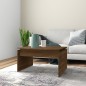 vidaXL Mesa de centro madera contrachapada roble marrón 68x50x38 cm vidaXL Mesa de centro madera contrachapada roble marrón 68x50x38 cm