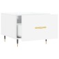 vidaXL Mesa de centro madera de ingeniería brillo blanco 50x50x40 cm vidaXL Mesa de centro madera de ingeniería brillo blanco 50x50x40 cm