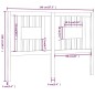 vidaXL Cabecero madera maciza de pino gris 146x4x100 cm vidaXL Cabecero madera maciza de pino gris 146x4x100 cm