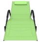 vidaXL Tumbona mecedora de acero y textilene verde vidaXL Tumbona mecedora de acero y textilene verde