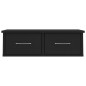 vidaXL Estante de cajones para pared contrachapada negro 60x26x18,5cm