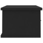 vidaXL Estante de cajones para pared contrachapada negro 60x26x18,5cm