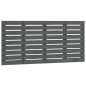 vidaXL Cabecero de cama de pared madera maciza pino gris 146x3x63 cm vidaXL Cabecero de cama de pared madera maciza pino gris 146x3x63 cm