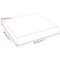 vidaXL Estante pared madera roble tratada marrón claro 40x40x(2-6) cm vidaXL Estante pared madera roble tratada marrón claro 40x40x(2-6) cm