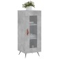vidaXL Aparador de madera contrachapada gris hormigón 34,5x34x90 cm vidaXL Aparador de madera contrachapada gris hormigón 34,5x34x90 cm