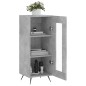 vidaXL Aparador de madera contrachapada gris hormigón 34,5x34x90 cm vidaXL Aparador de madera contrachapada gris hormigón 34,5x34x90 cm