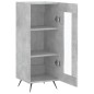vidaXL Aparador de madera contrachapada gris hormigón 34,5x34x90 cm vidaXL Aparador de madera contrachapada gris hormigón 34,5x34x90 cm