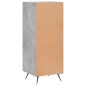 vidaXL Aparador de madera contrachapada gris hormigón 34,5x34x90 cm vidaXL Aparador de madera contrachapada gris hormigón 34,5x34x90 cm