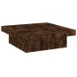 vidaXL Mesa de centro madera contrachapada roble ahumado 90x90x28 cm