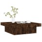 vidaXL Mesa de centro madera contrachapada roble ahumado 90x90x28 cm