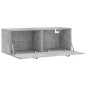 vidaXL Armario de pared madera ingeniería gris hormigón 100x36,5x35 cm vidaXL Armario de pared madera ingeniería gris hormigón 100x36,5x35 cm