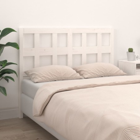 vidaXL Cabecero de cama madera maciza de pino blanco 185,5x4x100 cm