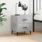vidaXL Mesita de noche madera ingeniería gris hormigón 40x35x47,5 cm