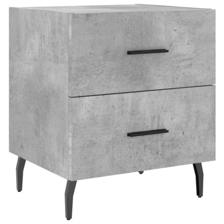 vidaXL Mesita de noche madera ingeniería gris hormigón 40x35x47,5 cm