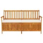vidaXL Banco de almacenaje con cojín madera maciza de acacia 148 cm vidaXL Banco de almacenaje con cojín madera maciza de acacia 148 cm