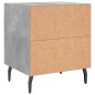 vidaXL Mesita de noche madera ingeniería gris hormigón 40x35x47,5 cm