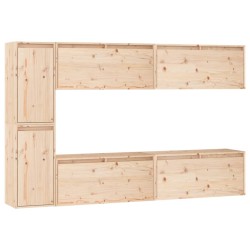 vidaXL Muebles para TV 6 piezas madera maciza de pino