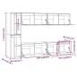 vidaXL Muebles para TV 6 piezas madera maciza de pino