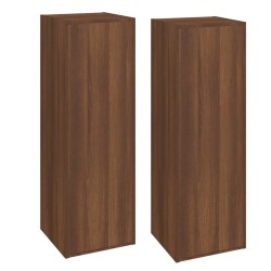 vidaXL Muebles para TV 2 uds contrachapado roble marrón 30,5x30x90 cm