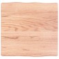 vidaXL Tablero mesa madera tratada borde natural marrón 40x40x(2-6) cm vidaXL Tablero mesa madera tratada borde natural marrón 40x40x(2-6) cm