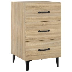 vidaXL Mesita de noche madera de ingeniería roble Sonoma 40x40x66 cm