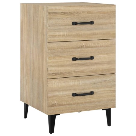 vidaXL Mesita de noche madera de ingeniería roble Sonoma 40x40x66 cm