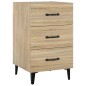 vidaXL Mesita de noche madera de ingeniería roble Sonoma 40x40x66 cm