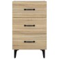 vidaXL Mesita de noche madera de ingeniería roble Sonoma 40x40x66 cm