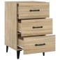vidaXL Mesita de noche madera de ingeniería roble Sonoma 40x40x66 cm
