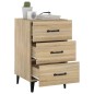 vidaXL Mesita de noche madera de ingeniería roble Sonoma 40x40x66 cm