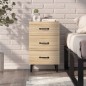 vidaXL Mesita de noche madera de ingeniería roble Sonoma 40x40x66 cm