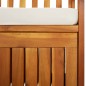 vidaXL Banco de almacenaje con cojín madera maciza de acacia 148 cm vidaXL Banco de almacenaje con cojín madera maciza de acacia 148 cm