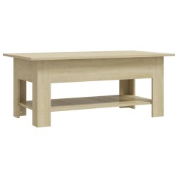 vidaXL Mesa de centro madera de ingeniería roble Sonoma 102x55x42 cm
