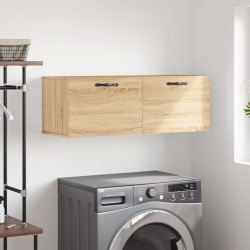 vidaXL Armario de pared madera ingeniería roble Sonoma 100x36,5x35 cm
