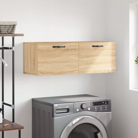 vidaXL Armario de pared madera ingeniería roble Sonoma 100x36,5x35 cm