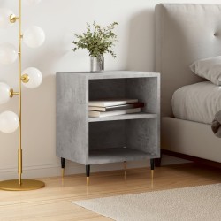vidaXL Mesita de noche madera de ingeniería gris hormigón 40x30x50 cm