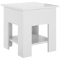 vidaXL Mesa de centro madera de ingeniería blanco brillo 40x40x42 cm vidaXL Mesa de centro madera de ingeniería blanco brillo 40x40x42 cm