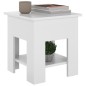 vidaXL Mesa de centro madera de ingeniería blanco brillo 40x40x42 cm vidaXL Mesa de centro madera de ingeniería blanco brillo 40x40x42 cm