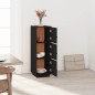 vidaXL Aparador alto de madera maciza de pino negro 34x40x108,5 cm vidaXL Aparador alto de madera maciza de pino negro 34x40x108,5 cm