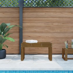 vidaXL Banco de jardín madera maciza de pino marrón miel 80x38x45 cm