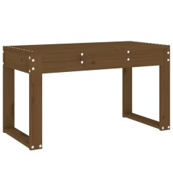 vidaXL Banco de jardín madera maciza de pino marrón miel 80x38x45 cm